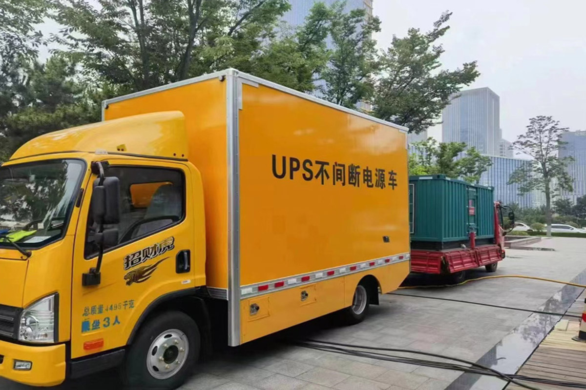 东明发电机租赁施工现场