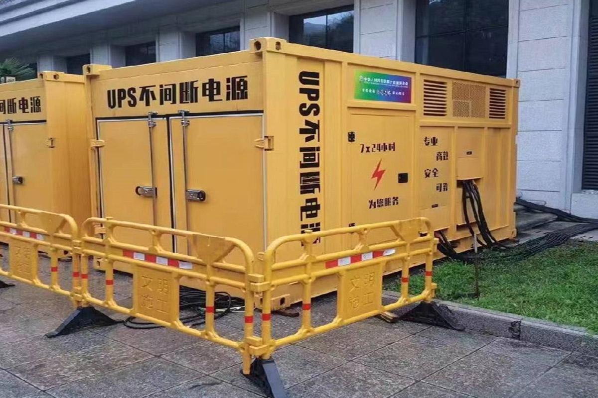 东明发电机租赁施工现场